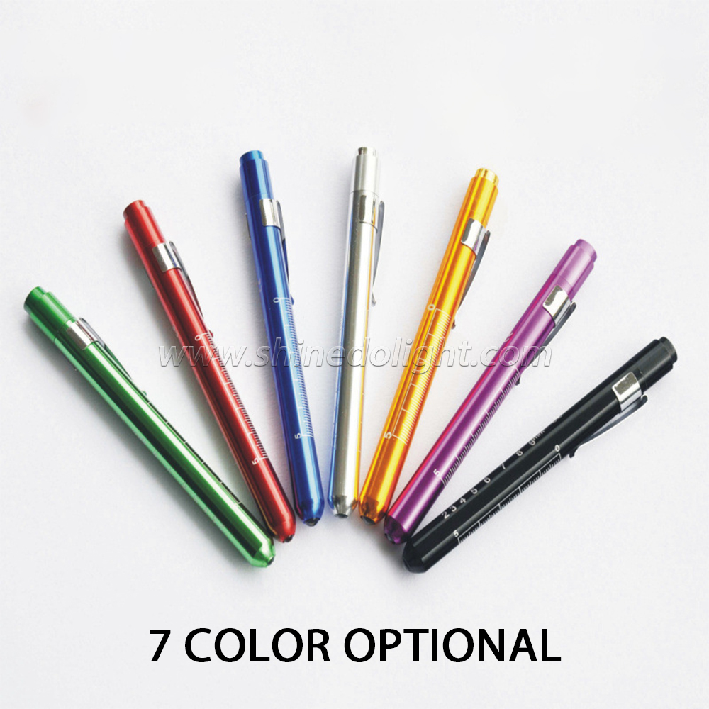 Portable Mini Electric Pen Flash Light Key Chain, Aluminum LED Medical Pen Torch Kids Flashlight with Pocket Clip