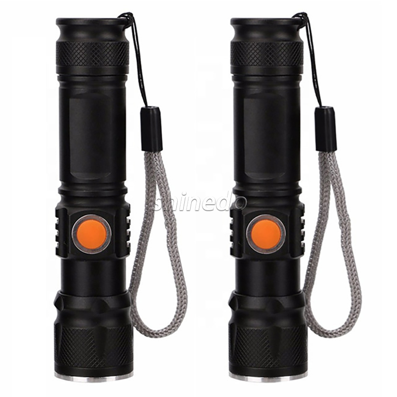 LED USB  Charge Flashlight with Stable Function, 18650 Lithium Battery Aluminium Alloy Made Tactic Flashlight