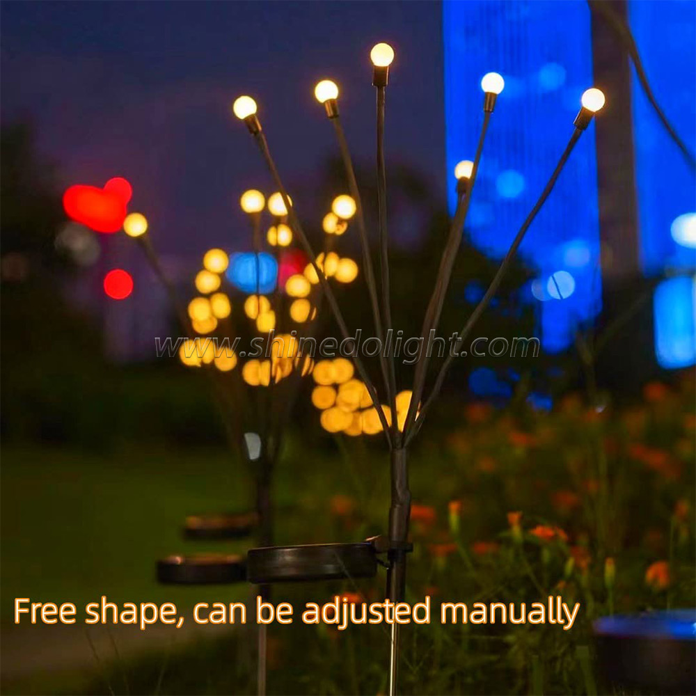 Outdoor Waterproof Holiday Firework 6LED Solar Garden Light Powered Firefly Lamp Starburst Solar Light