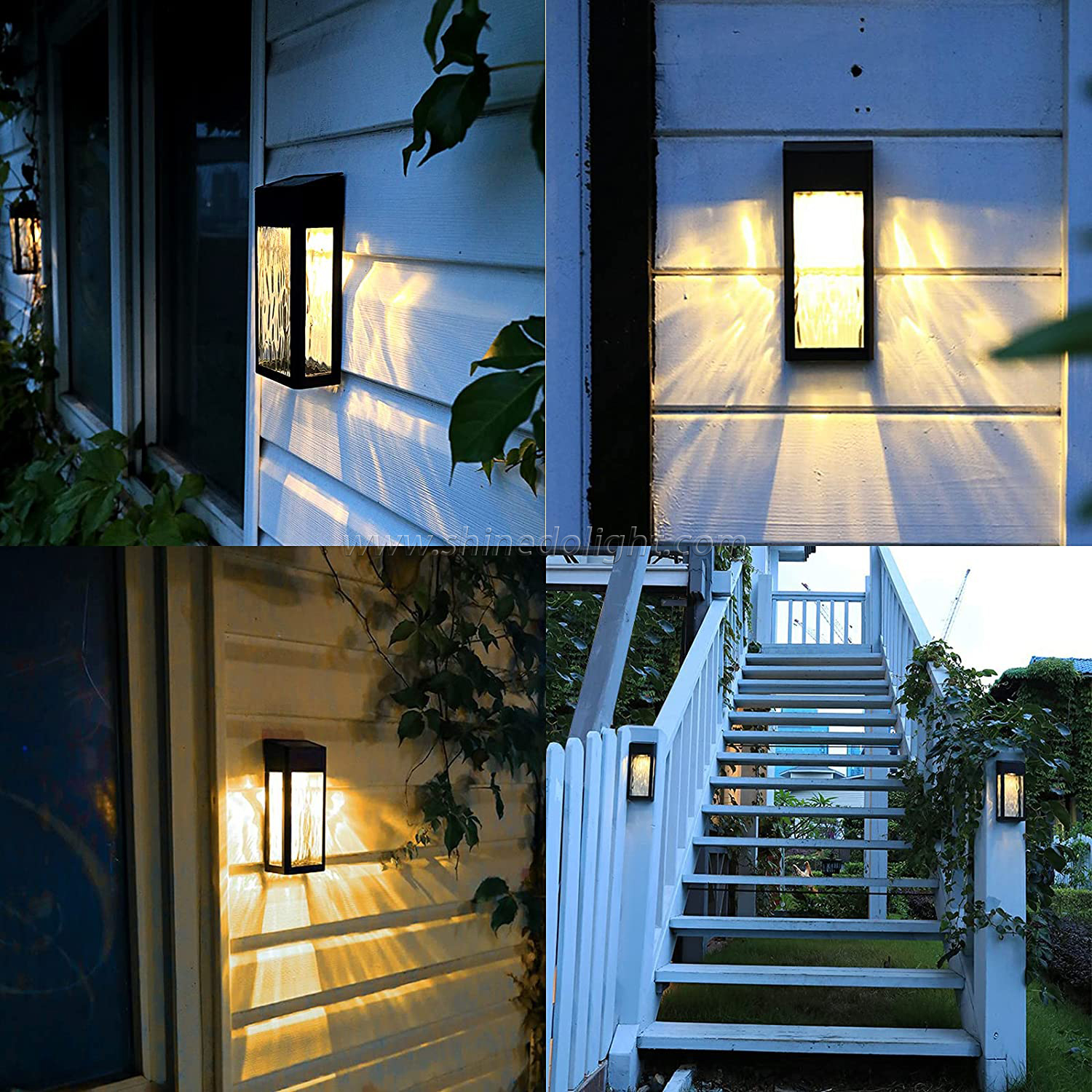 Decorative Solar Lighting Waterproof Solar Post Accent Wall Lights for Fence, Backyard, Garden, Front Door, Patio