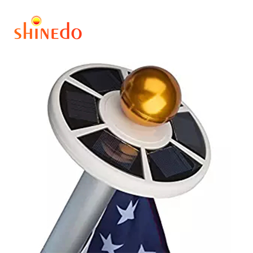 Solar Powered Flag Pole Lamp Camping Light Flagpole Top Bright Night Light Outdoor Waterproof 26 led 48 led Solar Flagpole Light