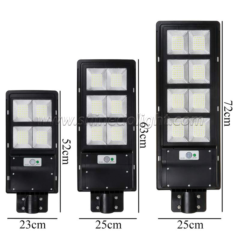 Street Light Solar Powered LED Beads Auto Radar Sensor Wall Lamp Waterproof Remote Control Lighting for street yard decoration