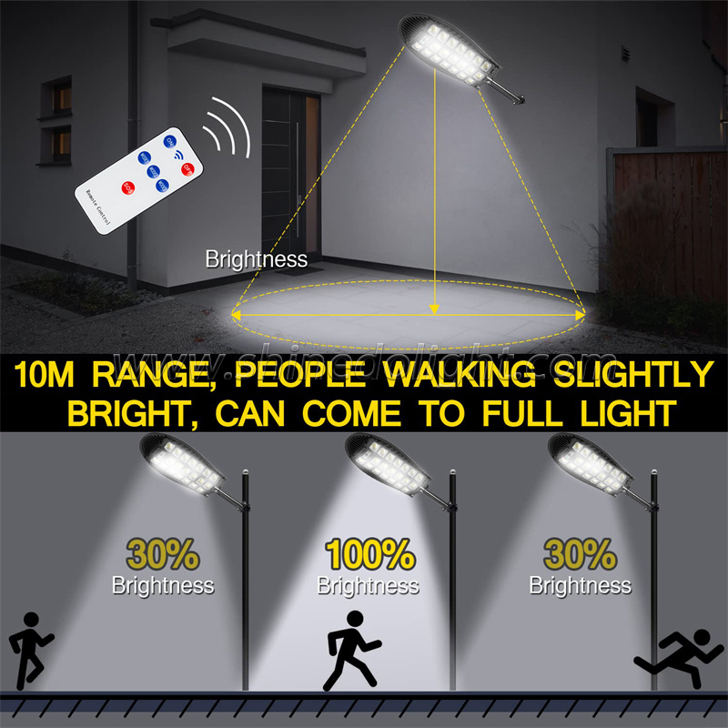 Super Bright Solar Street Light Led Light Remote Control PIR Motion Sensor Outdoor Solar Wall Light