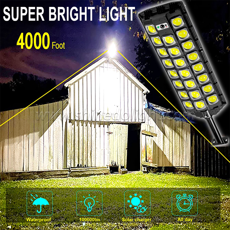 Powerful solar street light 504 LED yard Solar panel motion sensor waterproof solar wall light