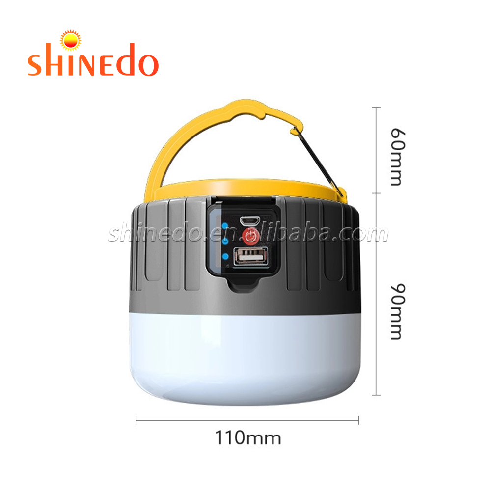 Solar Light 3 Modes Power Bank Waterproof Emergency LED Camping Lights Rechargeable Camping Lantern with Remote