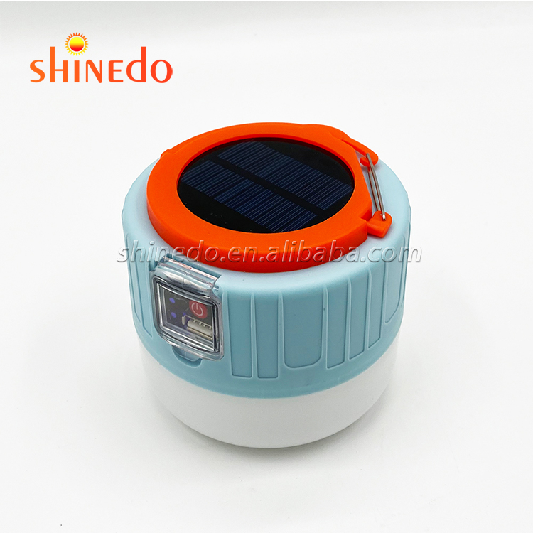 Solar Light 3 Modes Power Bank Waterproof Emergency LED Camping Lights Rechargeable Camping Lantern with Remote