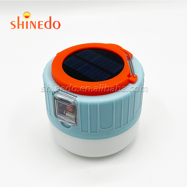 Solar Light 3 Modes Power Bank Waterproof Emergency LED Camping Lights Rechargeable Camping Lantern with Remote