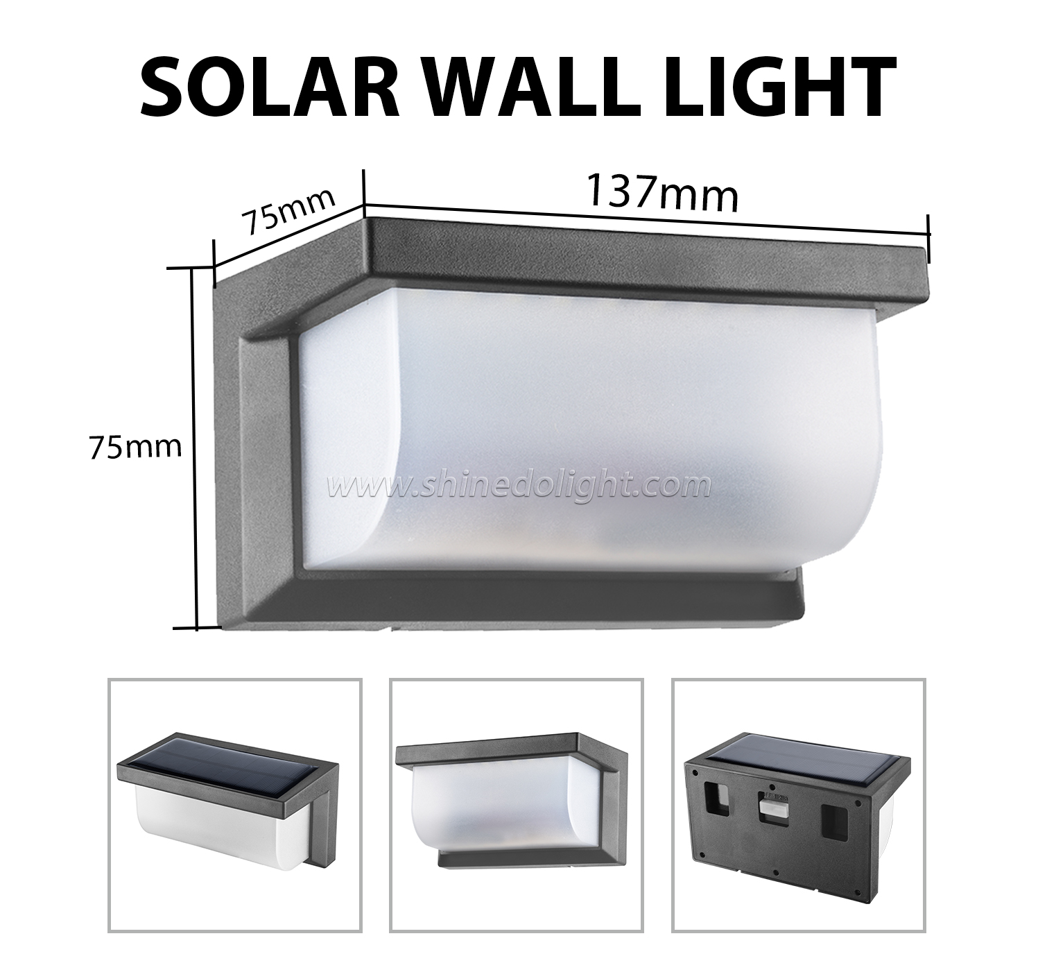 Solar Outdoor Waterproof Microwave radar solar wall light LED solar motion sensor light