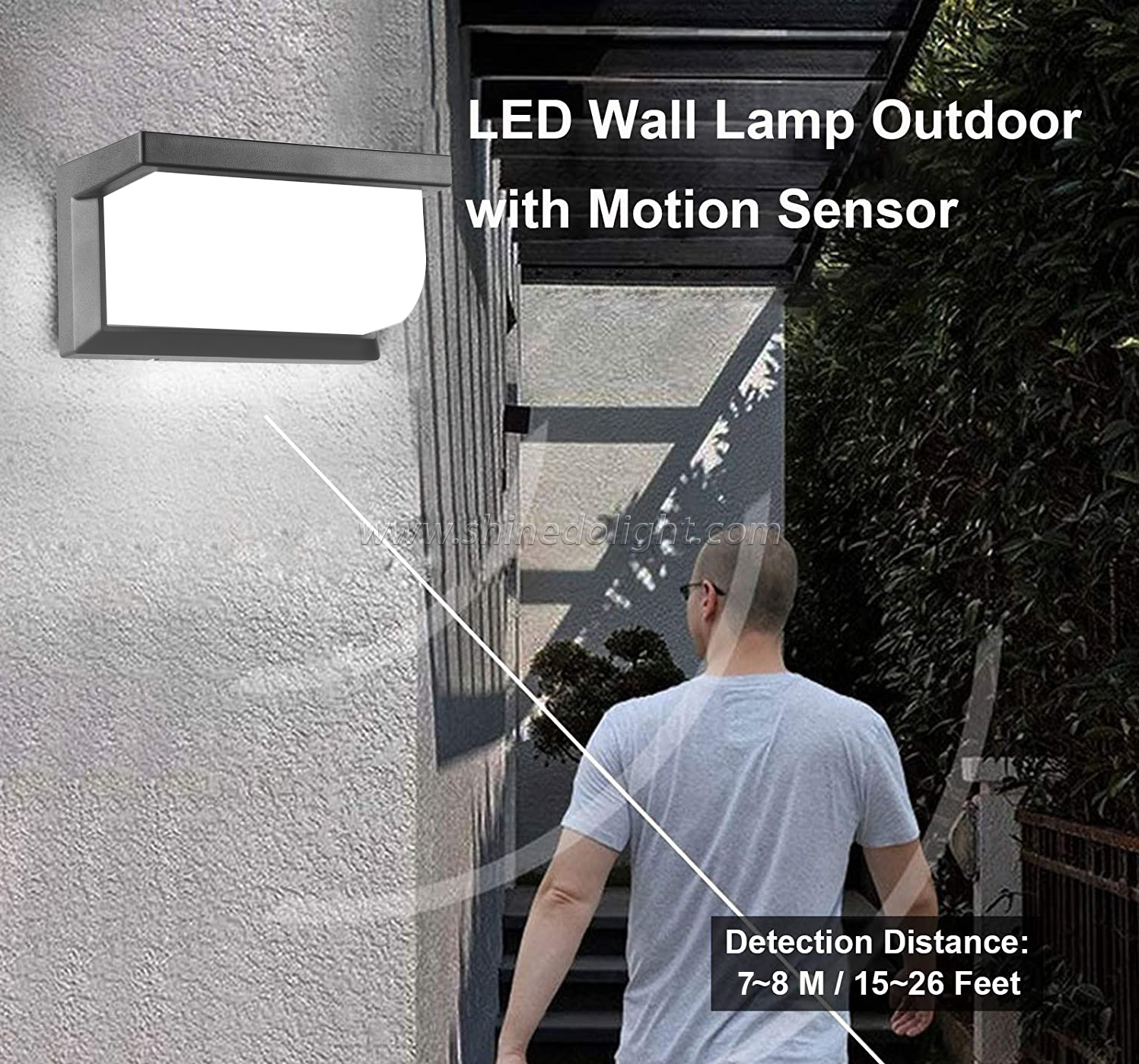 Solar Outdoor Waterproof Microwave radar solar wall light LED solar motion sensor light