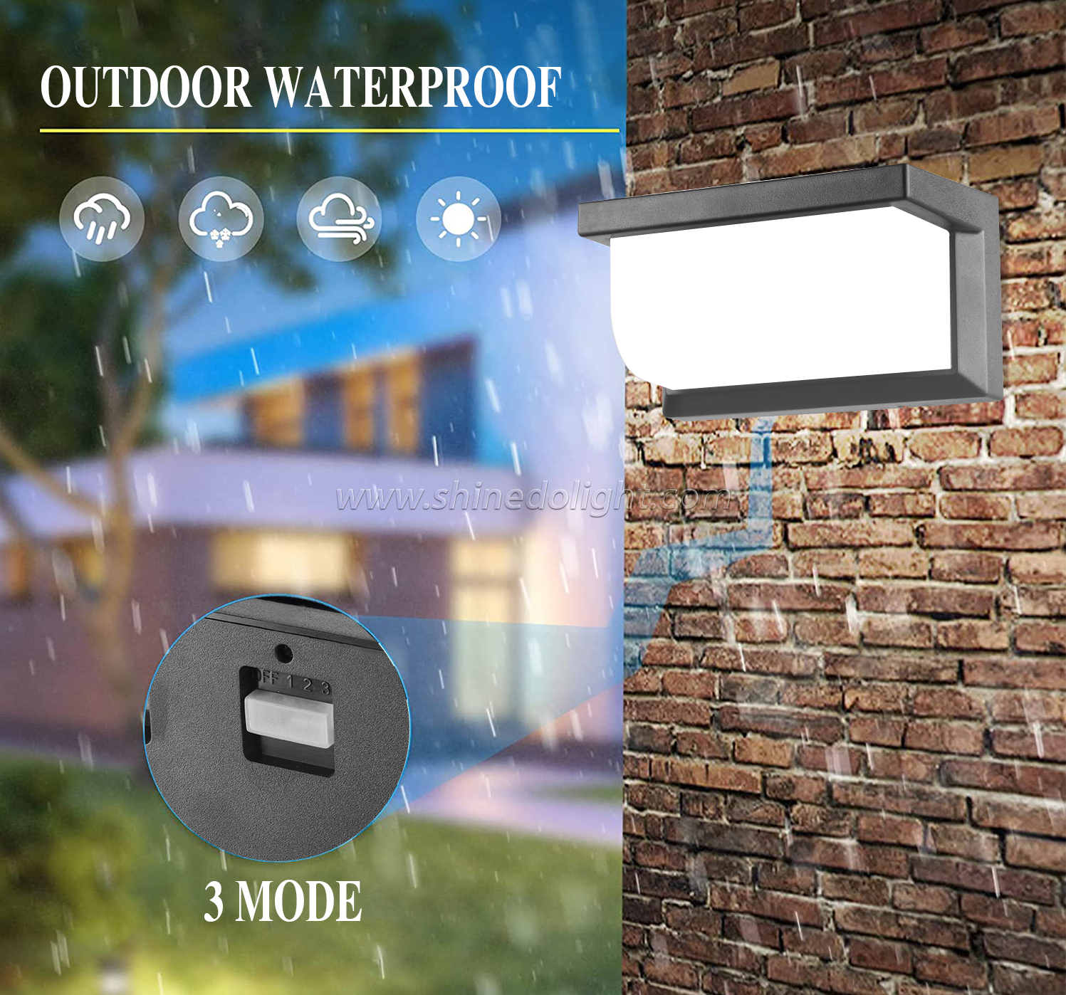 Solar Outdoor Waterproof Microwave radar solar wall light LED solar motion sensor light