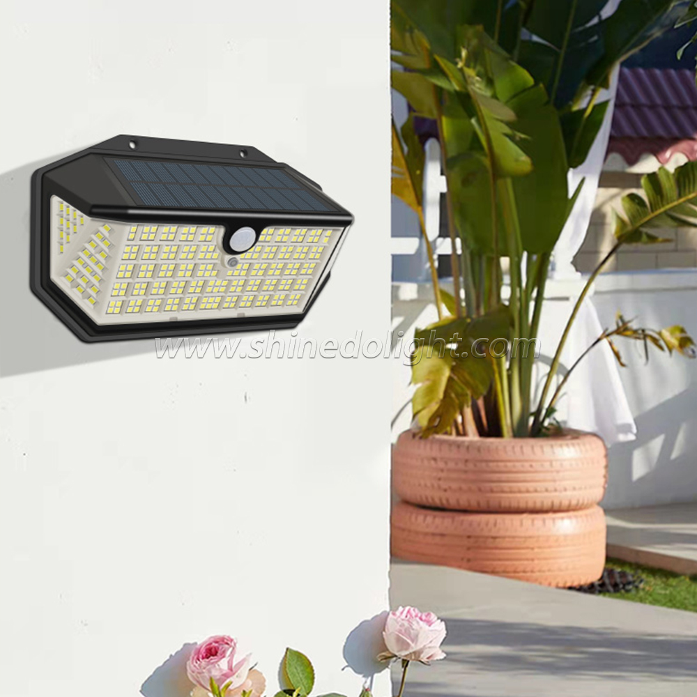 266 LED Solar Wall Lights Outdoor Solar Lamp PIR Motion Sensor Solar Powered Sunlight Street Light