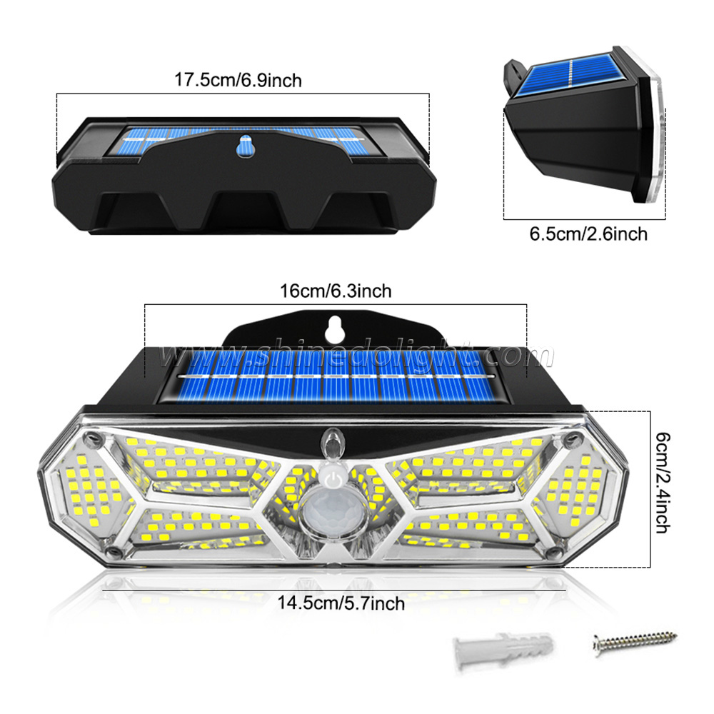 Newest 126 led Solar Motion Sensor Light For Home, Outdoor Emergency Security Garden Solar Wall Light