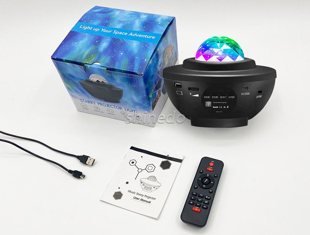 Smart Laser Starry Sky night light Projector BT Music Speaker Holiday Light Galaxy Star Projector With Remote Control