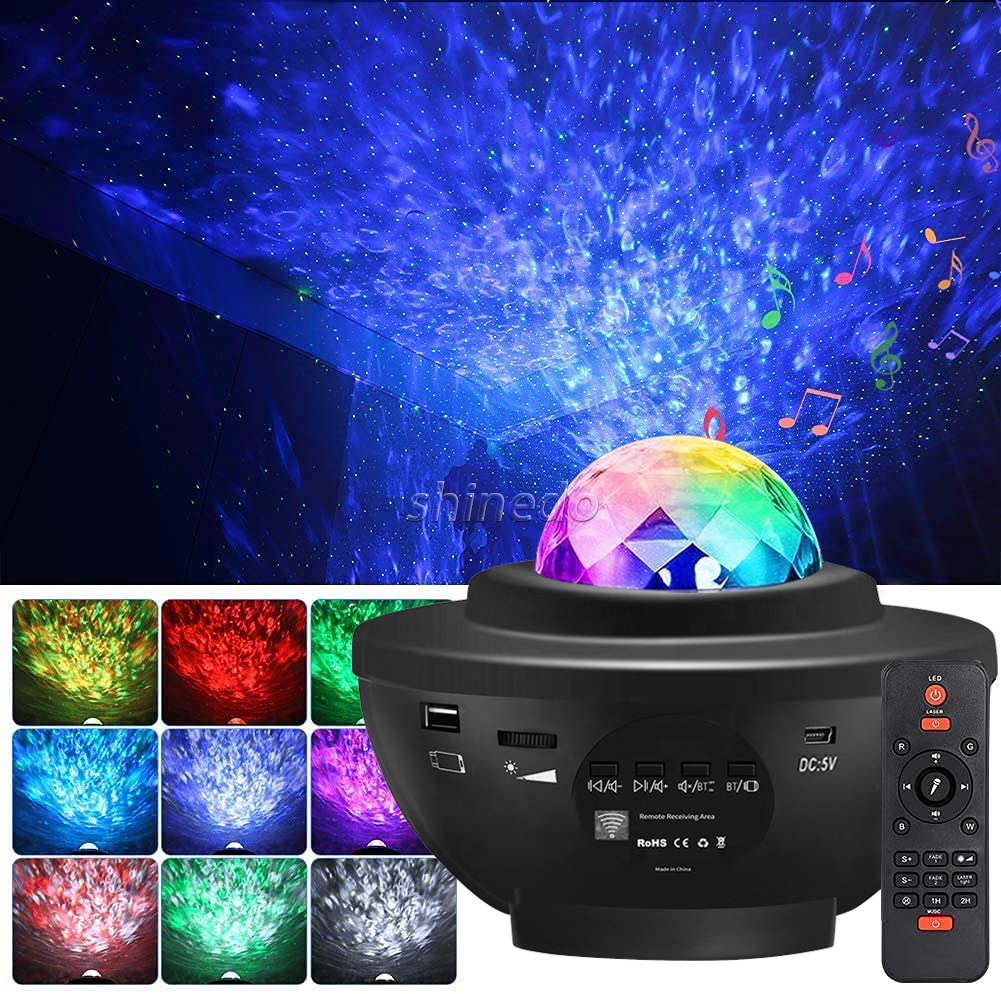 Smart Laser Starry Sky night light Projector BT Music Speaker Holiday Light Galaxy Star Projector With Remote Control