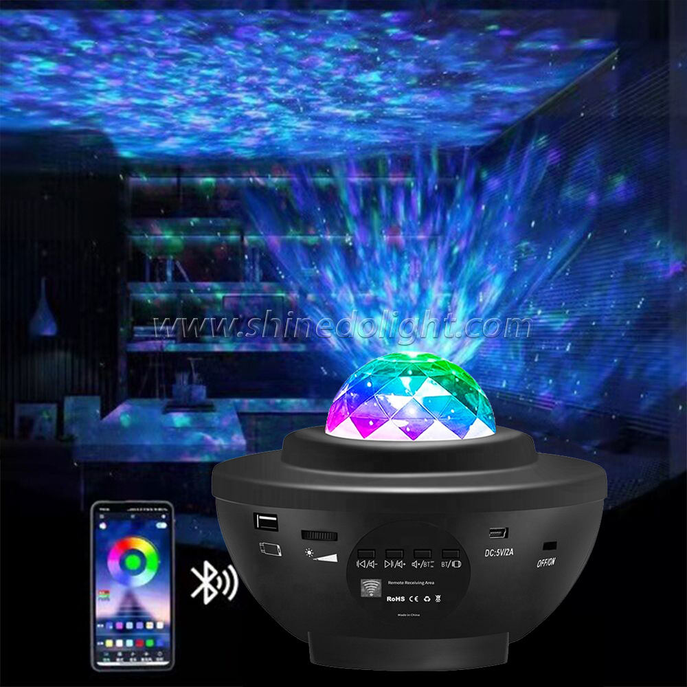 Smart Star Night Starry Projector Light, Laser Sky Star Projector BT Music Speaker Galaxy Projector With Remote Control