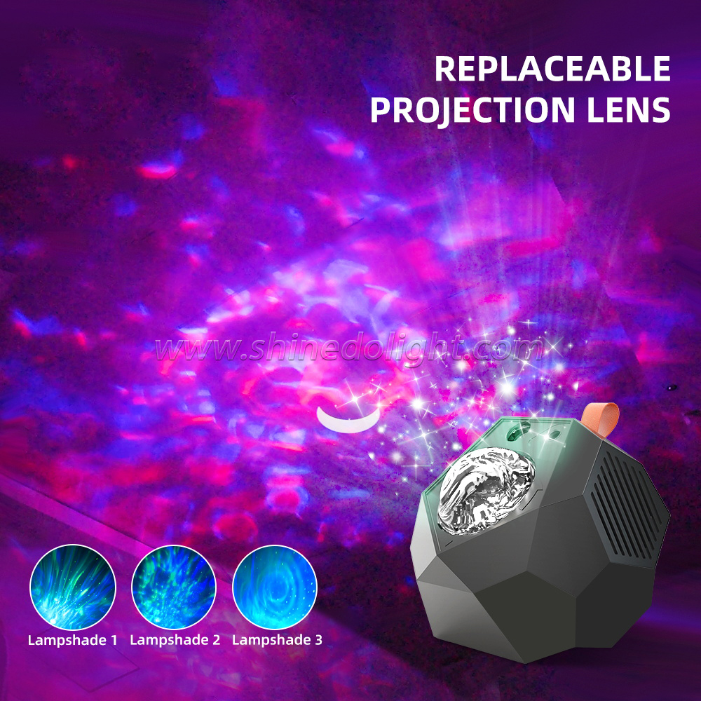 New Projection Lamp Bluetooth Music Laser Home Atmosphere Light Star Night Light Galaxy Projector