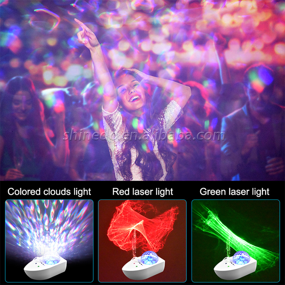 Remote Control Colorful Starry Sky Projection Lamp LED Laser Decoration Boat Star Galaxy Projector