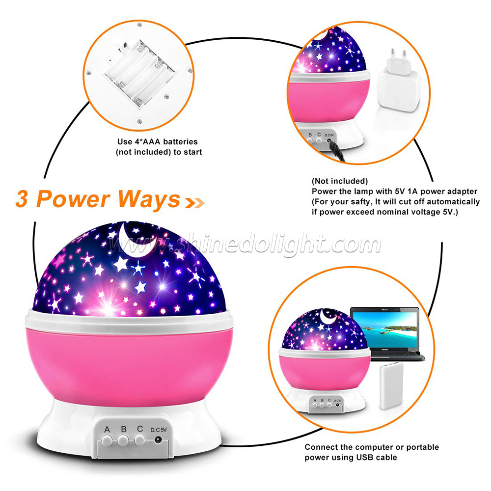 Star Projector Night Light Lamp Fun Gifts for Girls and Boys Rotating Star Sky Moon Light Projector for Kids Bedroom Decor