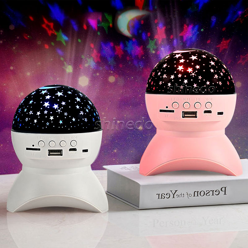 Music Bluetooth Star Projector Rotating Star Moon Night Light Star Projector for Children