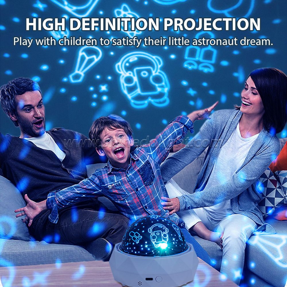 Star Light Projector Children's Bedroom Dreamy Starry Night Light Bluetooth Music Star Galaxy Projector