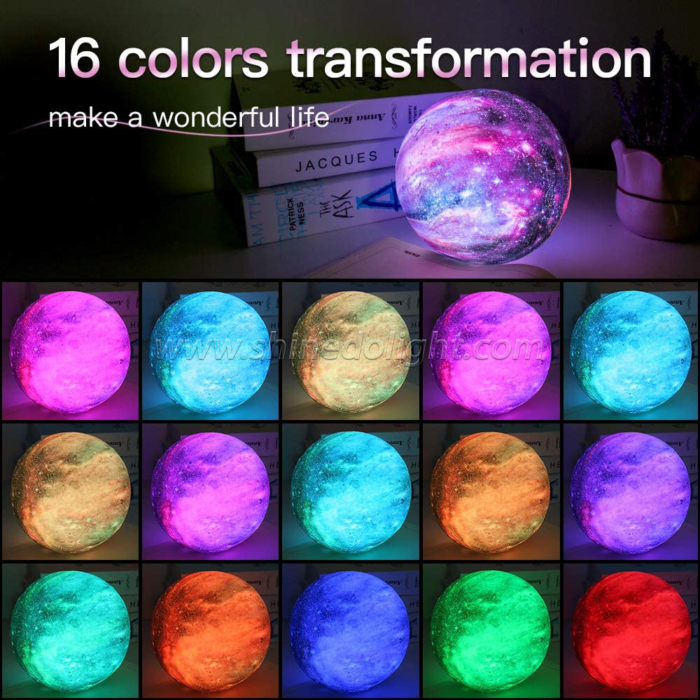 3D Moon Lamp Moon Touch USB Rechargeable Light With Remote Control LED Night Light For Home Decoration Lamp Night Light