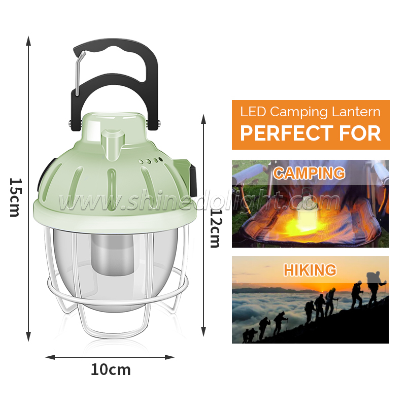 Super Bright Portable Survival LED Lantern Camping Lamp, Original USB Rechargeable 4 Modes Camping Light with Hook