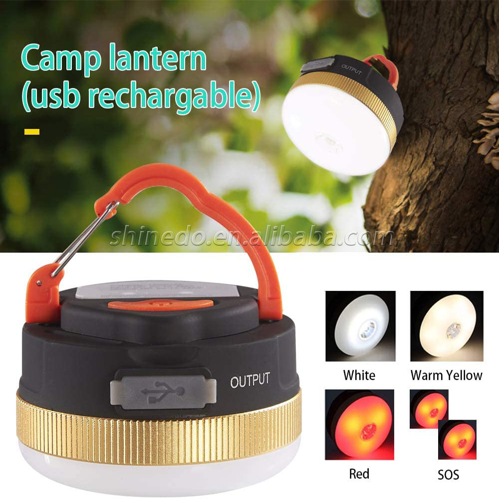 Wholesale Lantern With Magnet Waterproof Hanging Tent Light Battery/USB Camping Lamp