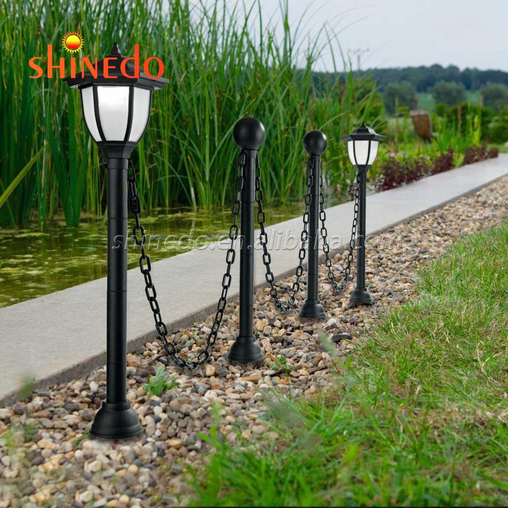 new design led solar garden chain light outdoor