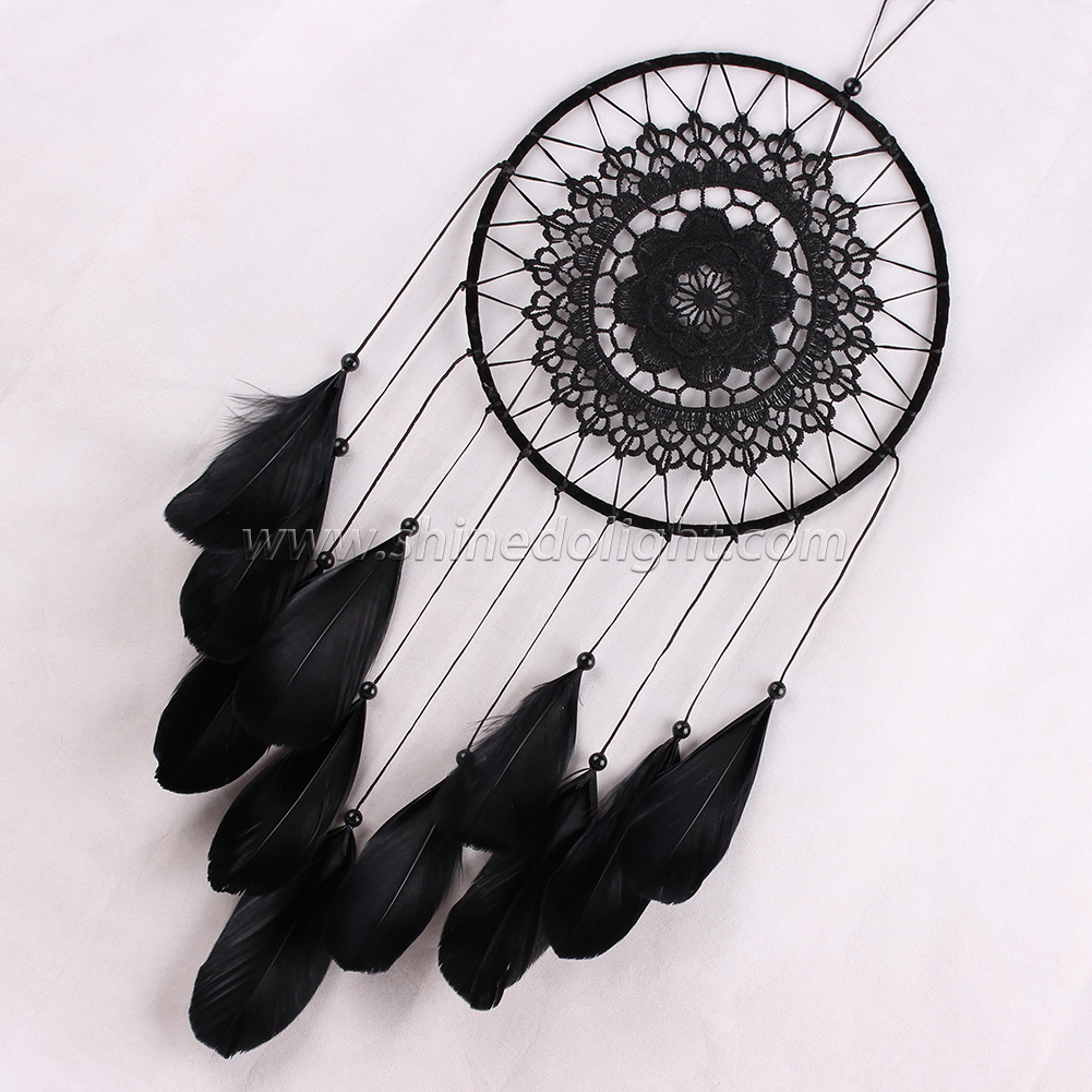 With a sense of senior five ring net feather fashion home decoration dream catcher SD-SW182