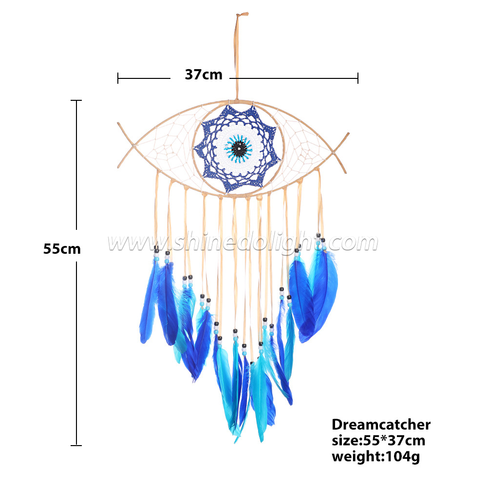 Hand-woven wall-mounted evil eye dream catcher for home decor SD-SW187