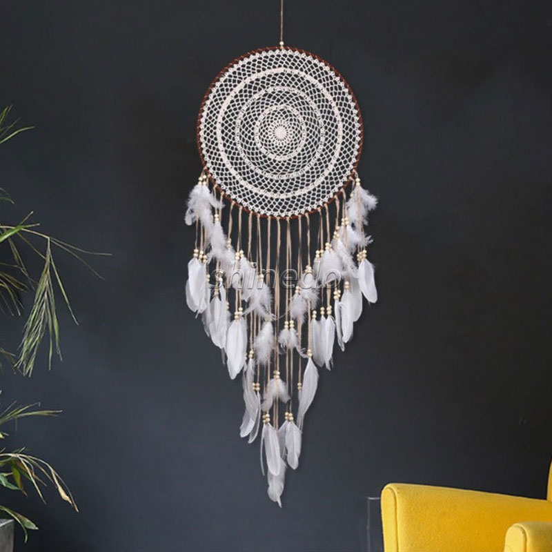 Hand-made large white dream catchers for indoor hanging SD-SW190