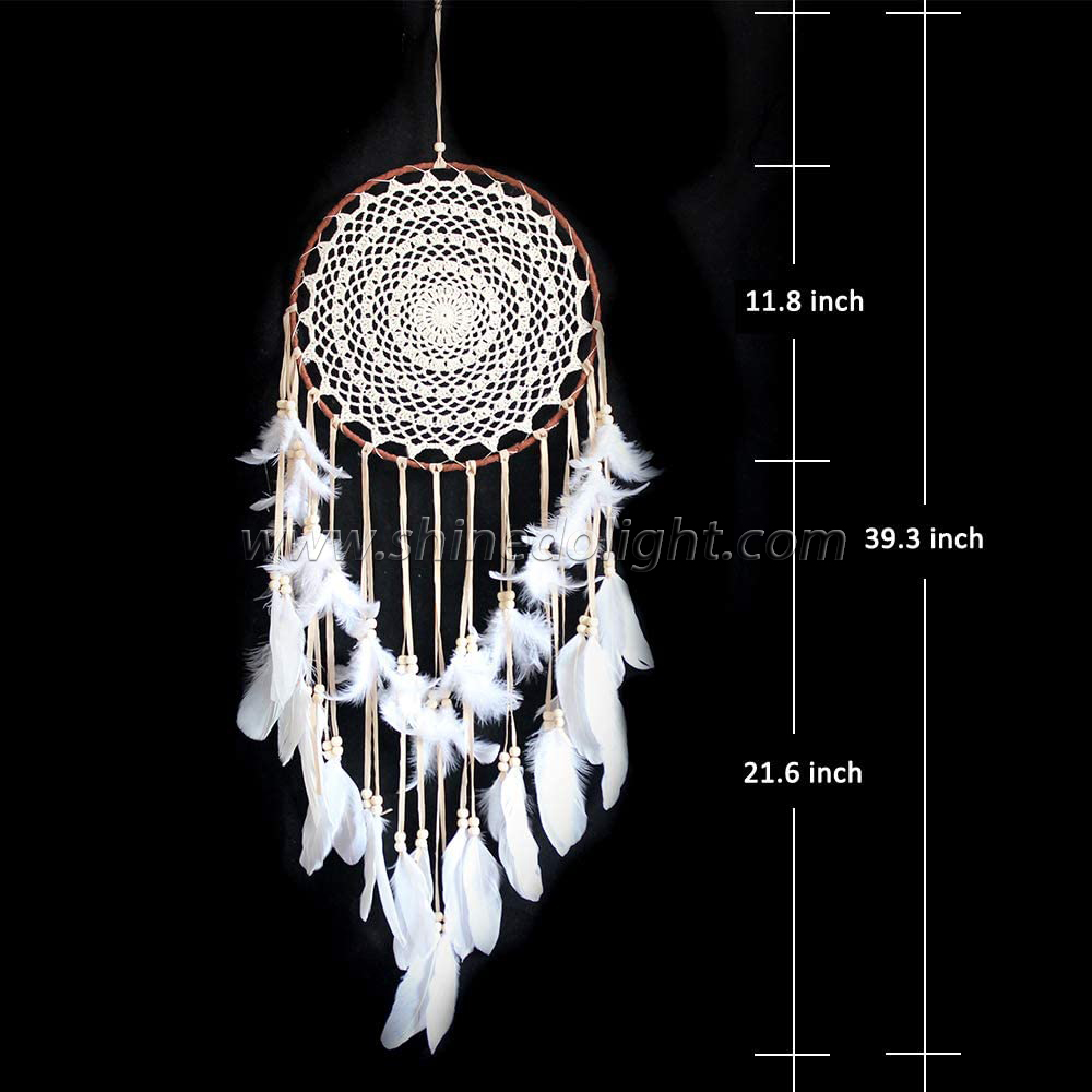 Hand-made large white dream catchers for indoor hanging SD-SW190