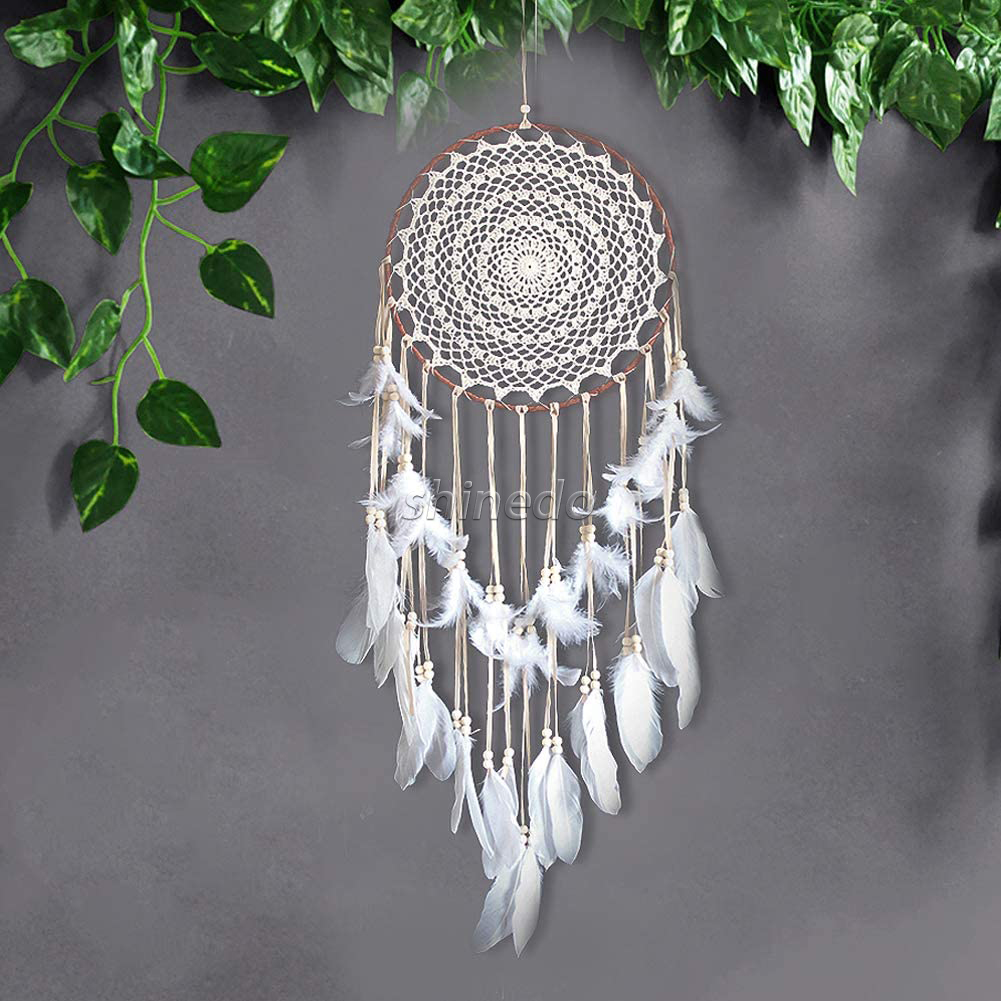 Hand-made large white dream catchers for indoor hanging SD-SW190