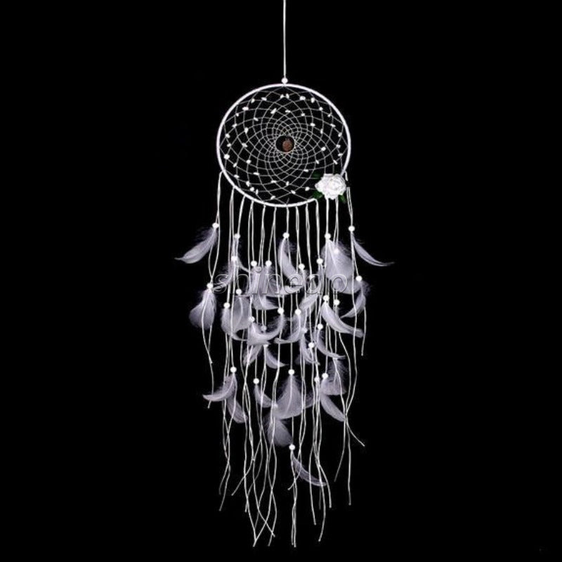 LED hand-crafted tassel feather dream catchers light up the room at night SD-SW194