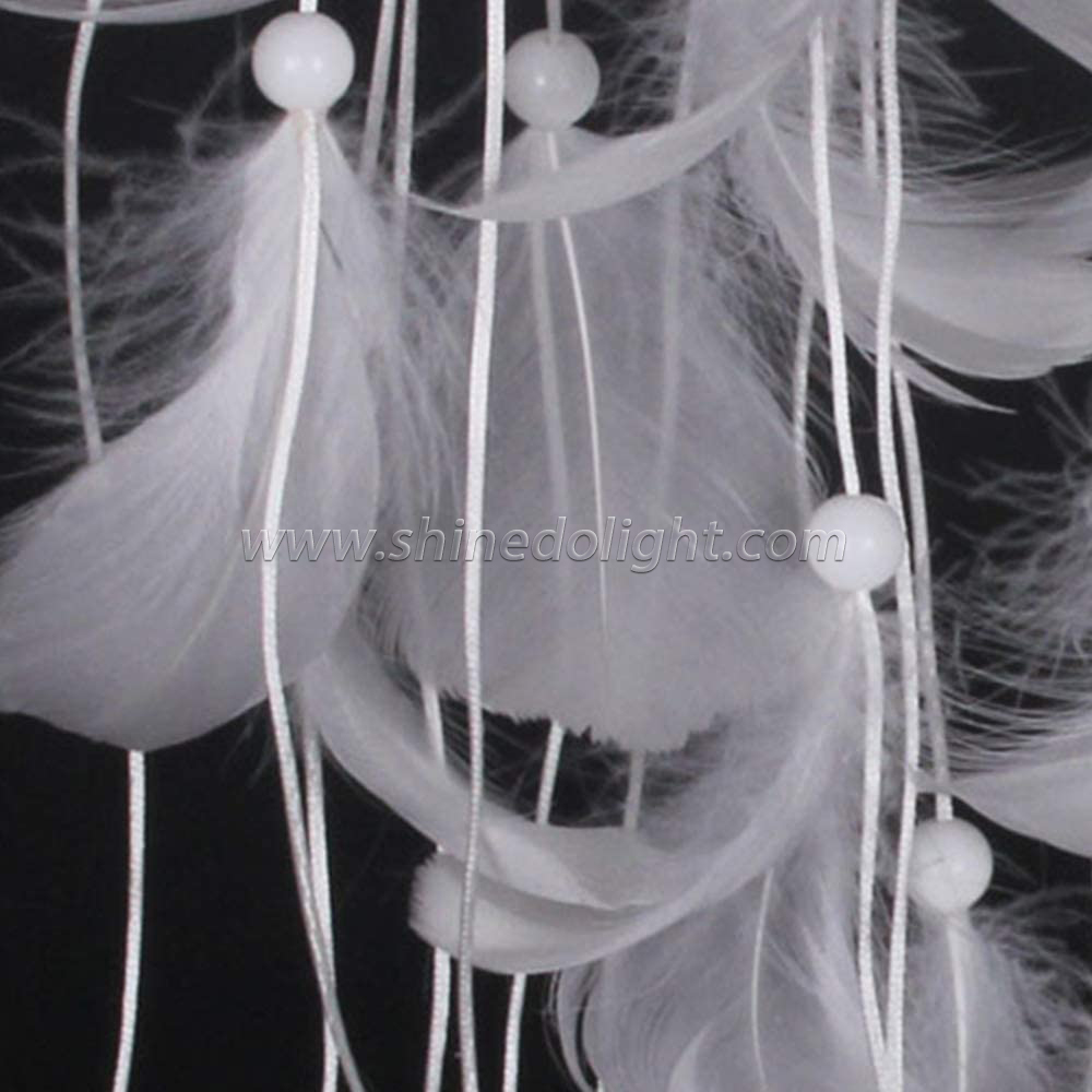 LED hand-crafted tassel feather dream catchers light up the room at night SD-SW194