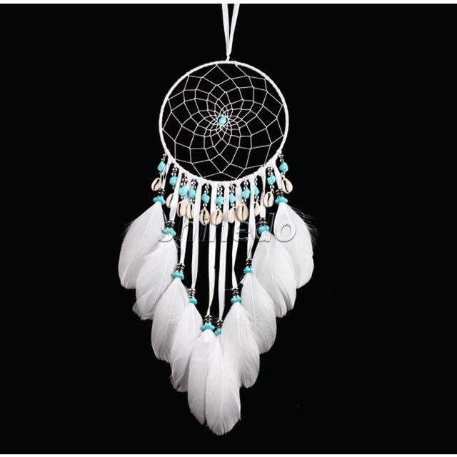 New white feather dream catcher for home decoration SD-SW211