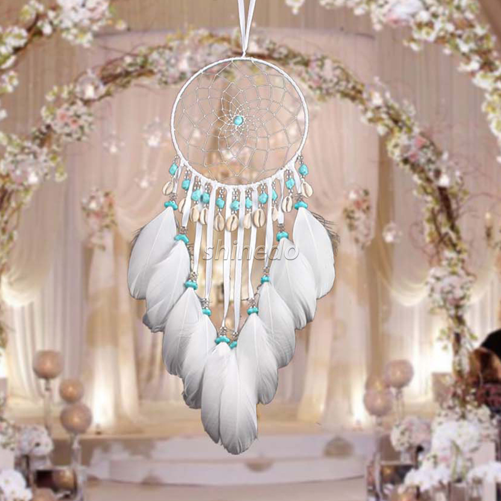 New white feather dream catcher for home decoration SD-SW211