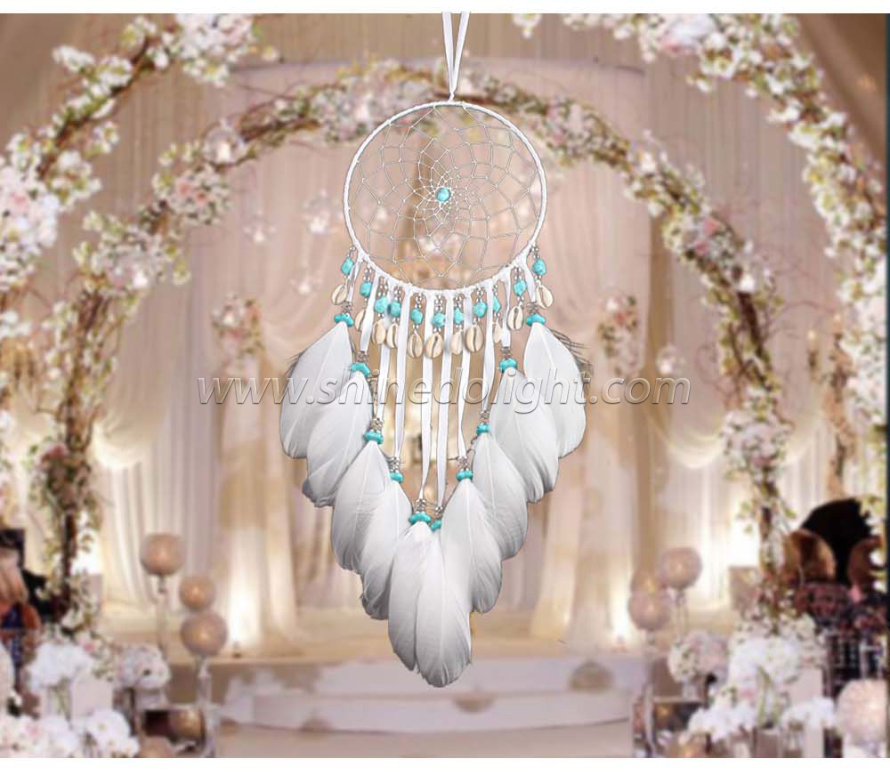 New white feather dream catcher for home decoration SD-SW211