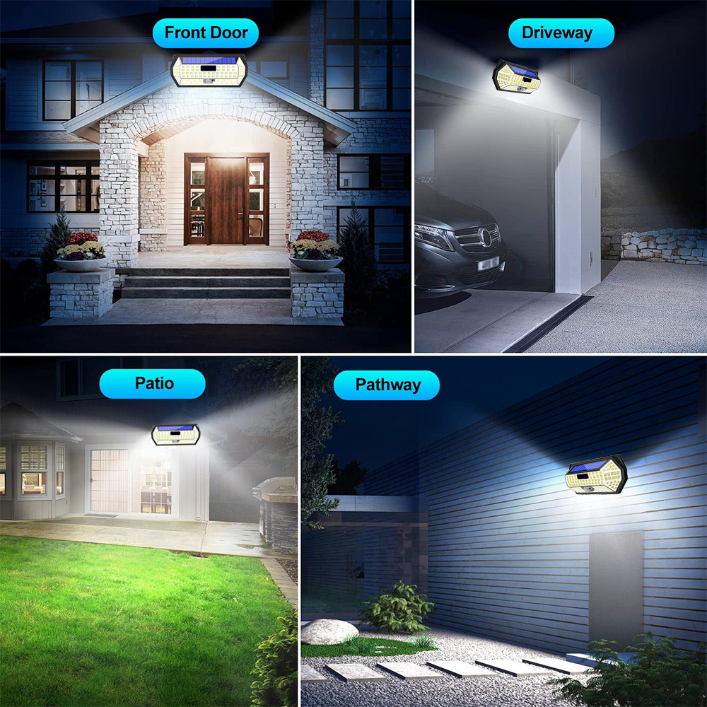 Solar Outdoor Waterproof Motion Sensor LED Wall Lights Sconce Waterproof Solar Garden Light SD-SSE90