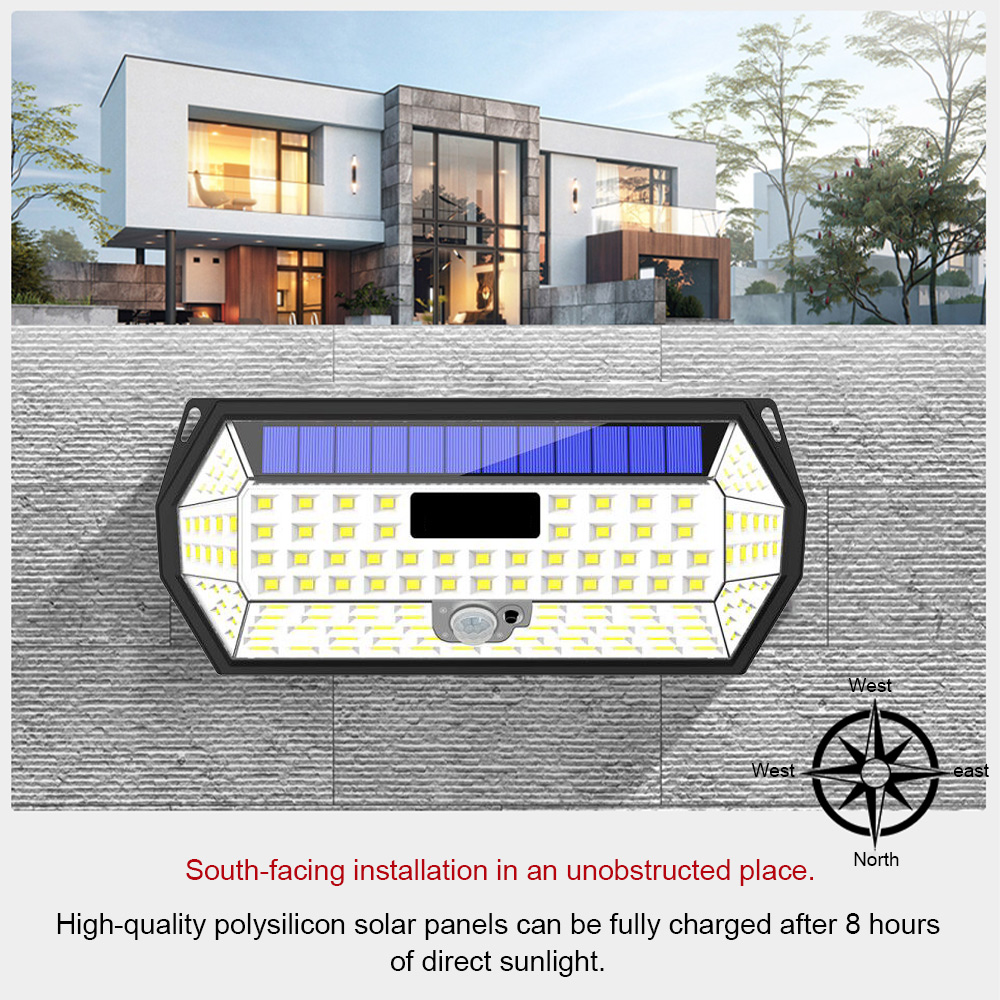 Solar Outdoor Waterproof Motion Sensor LED Wall Lights Sconce Waterproof Solar Garden Light SD-SSE90