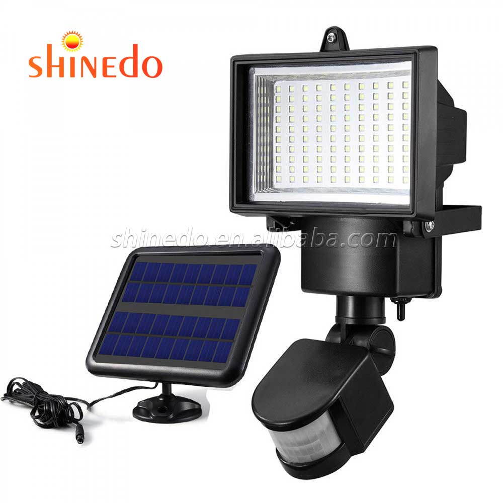 100 LED Solar Powered Security Lights Waterproof Outdoor Motion Sensor Lighting for Wall Patio Garden SD-SSE16B