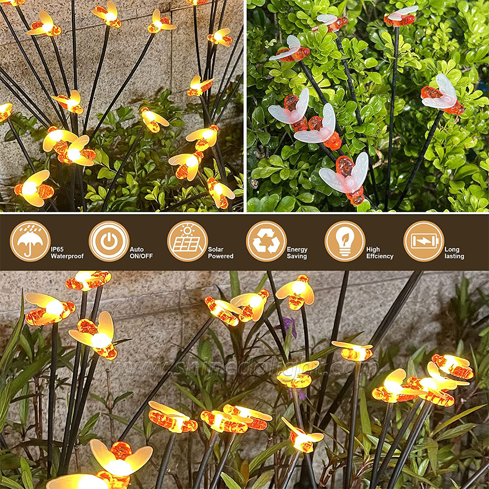 Outdoor Waterproof Garden Sunlight Powered Landscape Lights Firefly Garden Lights Lawn Garden Decor Solar Firefly Light SD-SL958