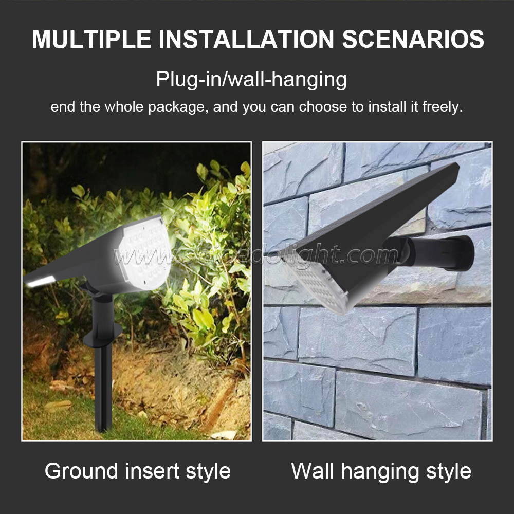 Wholesale SpotLights Outdoor IP65 Waterproof Solar Powered Wall Lights 2-in-1 Adjustable Lights SD-SL813