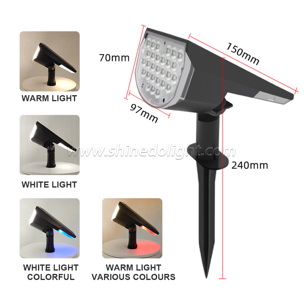 Wholesale SpotLights Outdoor IP65 Waterproof Solar Powered Wall Lights 2-in-1 Adjustable Lights SD-SL813