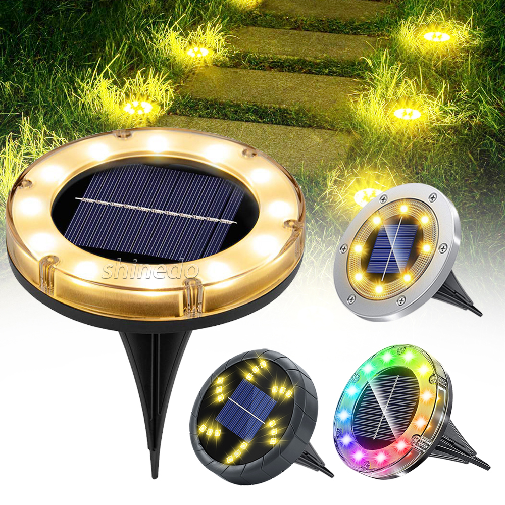 Shinedo Solar Ground Light Outdoor Warm White Solar Garden Light IP65 Waterproof Landscape Light for Yard and Walkway SD-SL778