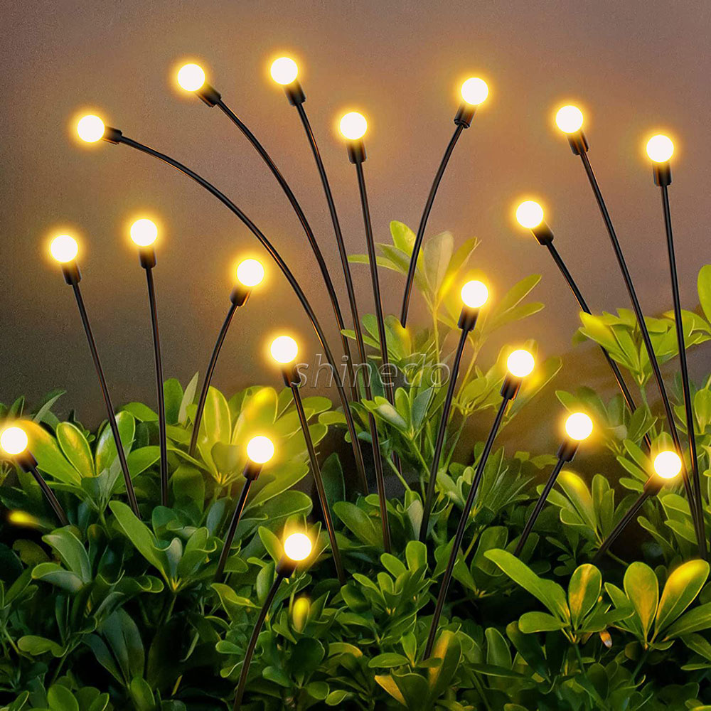 Outdoor Waterproof Holiday Firework 6LED Solar Garden Light Powered Firefly Lamp Starburst Solar Light