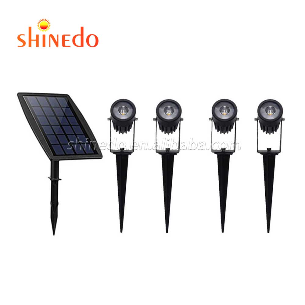 Outdoor 4 Led Lamp Spotlight Aluminum Solar Garden Light Kits SD-SL175