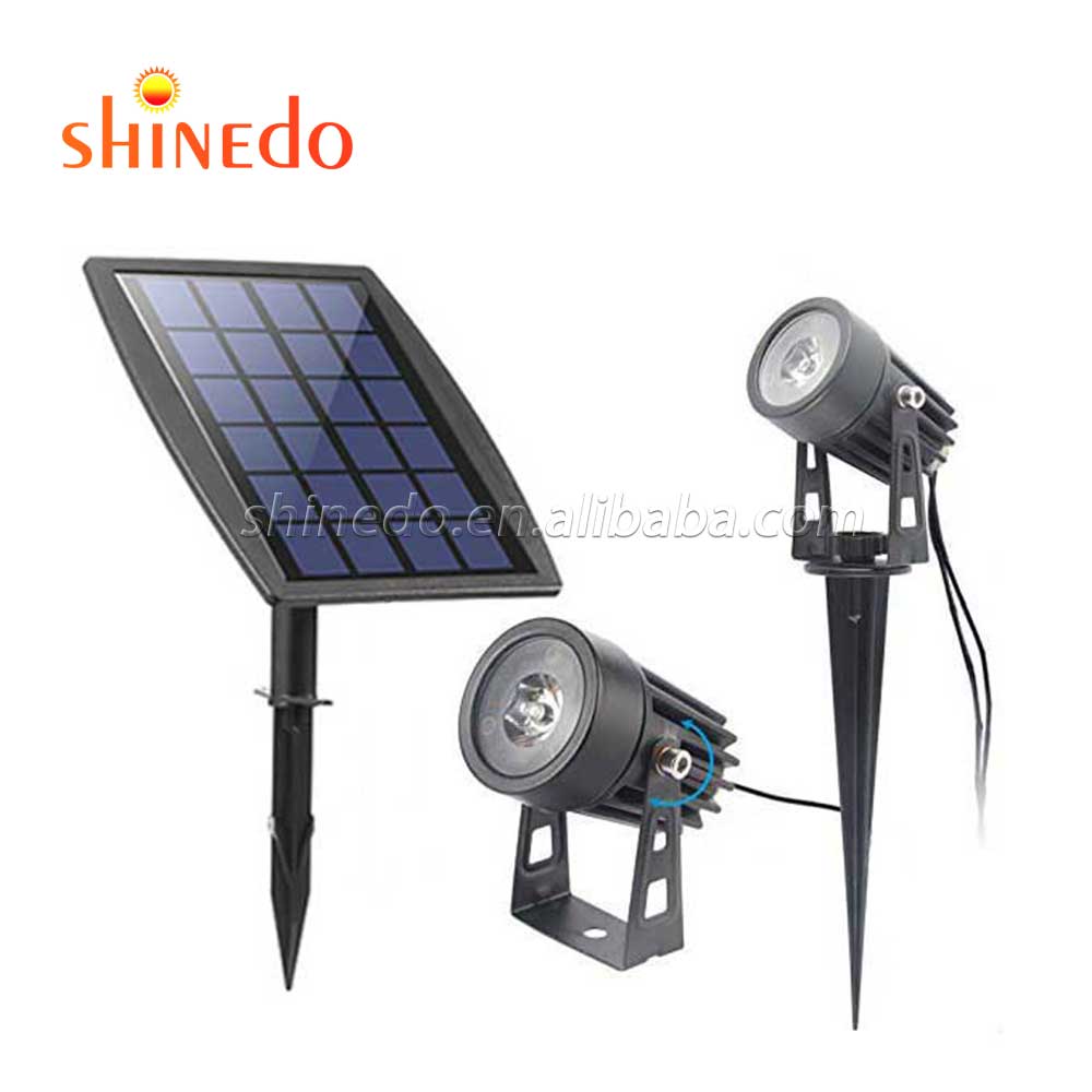 Outdoor 4 Led Lamp Spotlight Aluminum Solar Garden Light Kits SD-SL175