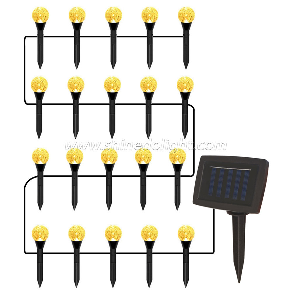 20 Led 22.15 ft Waterproof Stake Mini Crystal Bubble Decorative Solar Outdoor Fairy Lights with 8 Modes 1 buyer SD-SSL097