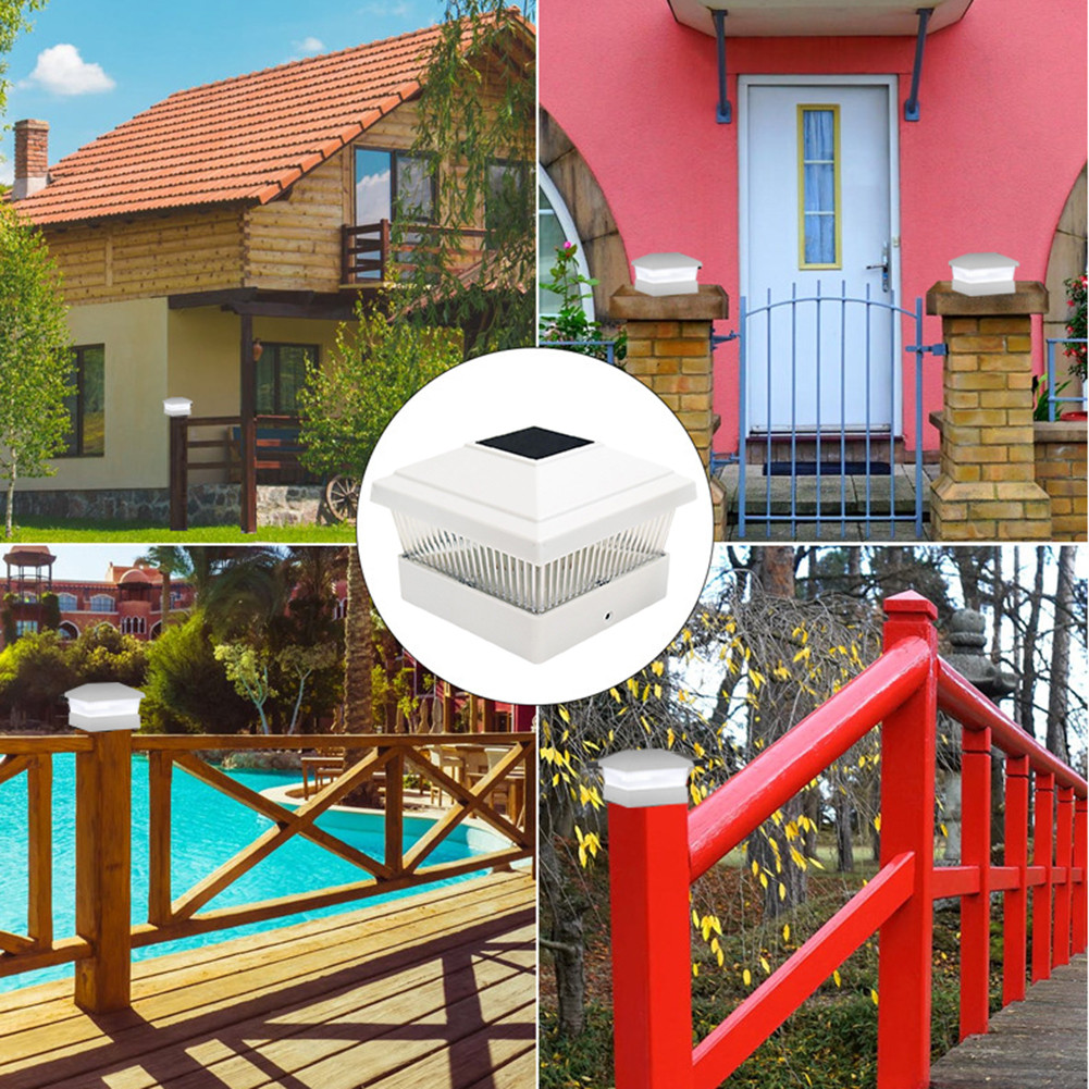 Solar Powered Wireless Security Super Bright Outdoor Garden Solar Deck Dock Patio Fence Post Light SD-SL124
